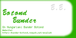 botond bunder business card